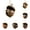 H+I+J+K+L+M, variant on Forest Animal Acorn Ornaments, 2D Flat Acrylic Woodland Creature Figurines Inside Acorns, Rustic Christmas Tree Decorations for Holiday Home Party Decor(1PCS, N)