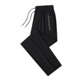 thumbnail image 2 of COSFO Athletic Gym Sweatpants Men Elastic Waist Solid Trousers Open Bottom Joggers Running with Zipper Pockets Mens Pants, 2 of 6