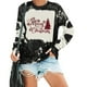 thumbnail image 4 of Sudadera de Cuello Redondo de Navidad Para Mujer, Tops Casuales de Moda, Jersey de Manta Con Lazo Estampado de Manga Larga, Jersey Odeerbi  ODB197405, 4 of 7