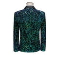 thumbnail image 4 of TFEOQRY Men's Blazer Costume Fashionable and Cool Single Breasted Suit Jacket Long Sleeved Lapel Suit Green, 4 of 5