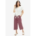 thumbnail image 3 of Ellos Women's Linen Blend Drawstring Capris Pants, 3 of 5