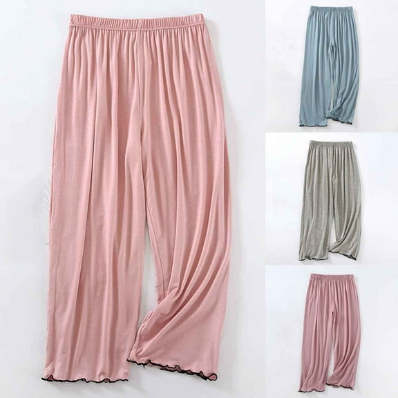 Bovxnpu Womens Pajama Pants Sleepwear Loungewear, Women's Cotton Sleep Pants Lightweight Lounge Pants Casual Home Wear Bottoms Pajama Pants