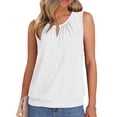 thumbnail image 2 of Short Sleeve Tops Basic Cotton-Line Blend Women's Activewear Daily Fashion Blouse Tops for Women French Retro Clothes for Woman Blusas Femininas White L, 2 of 6
