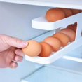 thumbnail image 3 of Soporte para huevos para refrigerador, contenedor de almacenamiento de huevos que se enrolla automáticamente, soporte para huevos de plástico de 2 niveles, bandeja para huevos que ahorra esp, 3 of 5