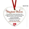 thumbnail image 5 of Shoreew Memorial Christmas Ornaments Hug from Heaven Heart Shaped Christmas Tree Ornament Sympathy Gifts for Loss of Loved One, 5 of 7