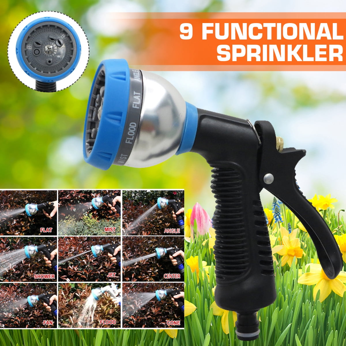 Garden Hose Nozzle//High Pressure Sprayer Cleaning Suitable For Watering Equipment Multiple Adjustable Spray Modes Car washing And Showering Pets