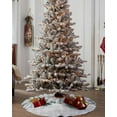 thumbnail image 4 of Spring Floral Christmas Tree Skirt 36 Inches Large Christmas Skirt Tree, White Daisy Eucalyptus Leaves Checkered Tree Skirt Christmas Decorations for Fireplace Party Holidays Indoor Outdoor, 4 of 7