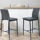 thumbnail image 1 of Set of 2 Bancos Alto con Respaldo y Reposapié, Color Gris HOMEMAKE FURNITURE Moderno, 1 of 6