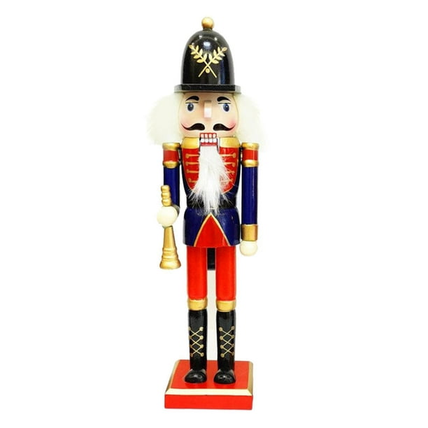 Cascanueces de de Decoración Navideña Clásica, Adornos de Espadachín Decorativos Hechos a , añade Festiva a Tu Trompeta Hugo cascanueces soldado