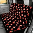 thumbnail image 3 of Yuyamidu 14 PCS Strawberry Car Seat Covers Set with Steering Wheel Cover Black Seat Belt Covers Car Armrest Cover Cushion Headrest Covers Keychain Coasters for SUV Truck, 3 of 7