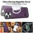 thumbnail image 3 of Mantto Cases for iPhone 13 Pro Case Compatible with MagSafe Kickstand Vegan Luxury Leather Slim Classic Luxury Elegant Thin Protective Cover For iPhone 13 Pro, Darkpurple, 3 of 10