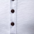 thumbnail image 7 of Grandad Collar Henley T Shirt for Men , Men's Smart Half Buttons Tee Slim Fit Collarless Polos T-Shirts Summer Regular Fit Casual Tops Button Up V Neck Pullover Plain Basic Tees Shirt, 7 of 7