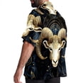 thumbnail image 3 of Aries Constellation Men's Short Sleeve Button Down Hawaiian Beach Printed Casual Shirts, 3 of 6