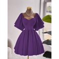 thumbnail image 6 of Plus Size Elegant Solid Color Waist Cinched Dress, Summer, 6 of 10