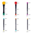thumbnail image 4 of SHANY Vegan Makeup Brushes - LUNA - 6 PC Double Sided Travel Make up Brushes with 12 unique Bristles sides - Brush storage Pouch - Synthetic Cosmetics Brush, 4 of 5