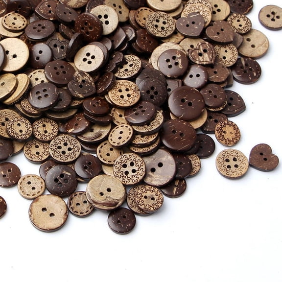 HAVELOR Wooden Buttons, 50-Pack, 1/2 Inch, For Sewing and Scrapbooking Projects, Decorate Clothing and Fabric Accessories(brown,one-size)