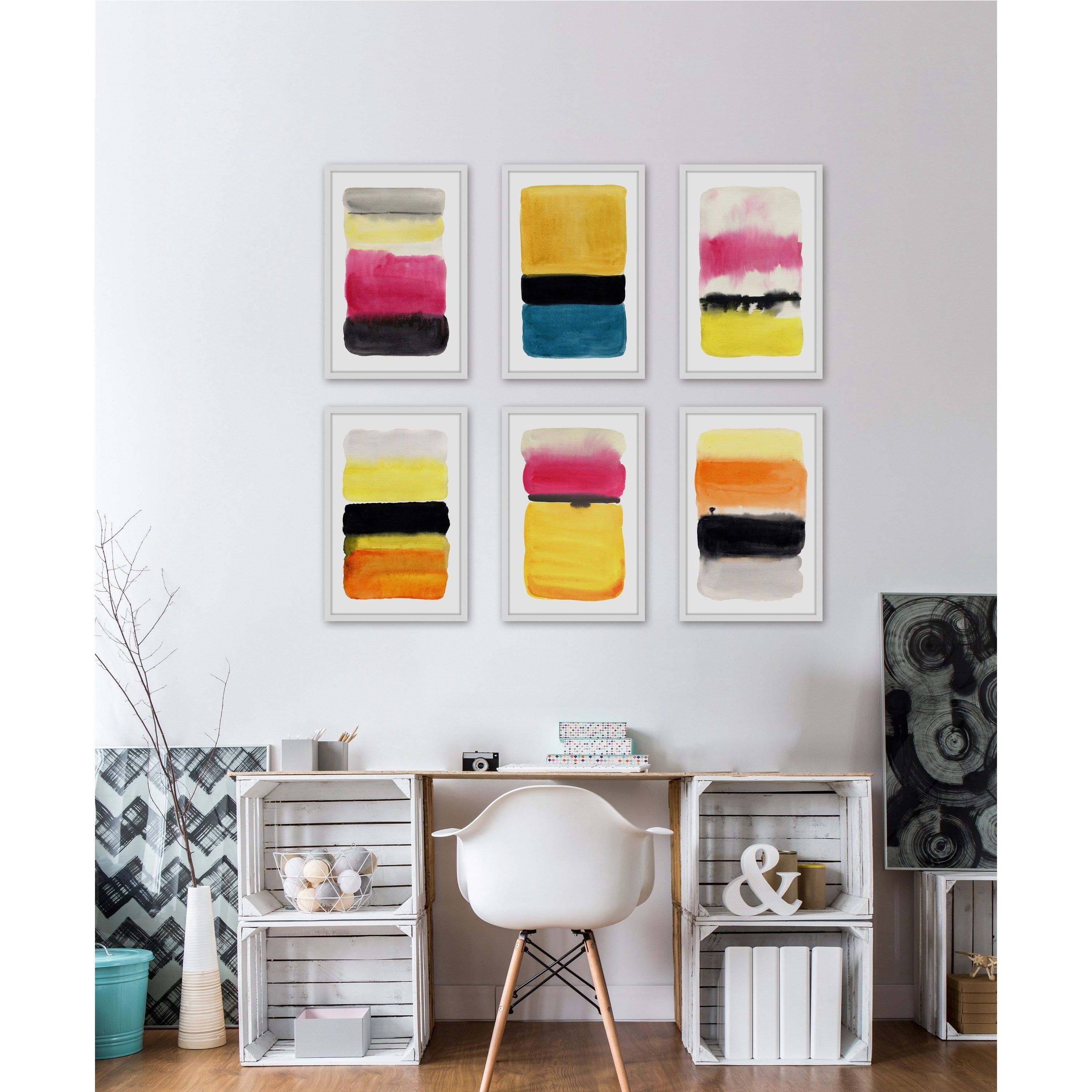 Vibrant Colors Hexaptych