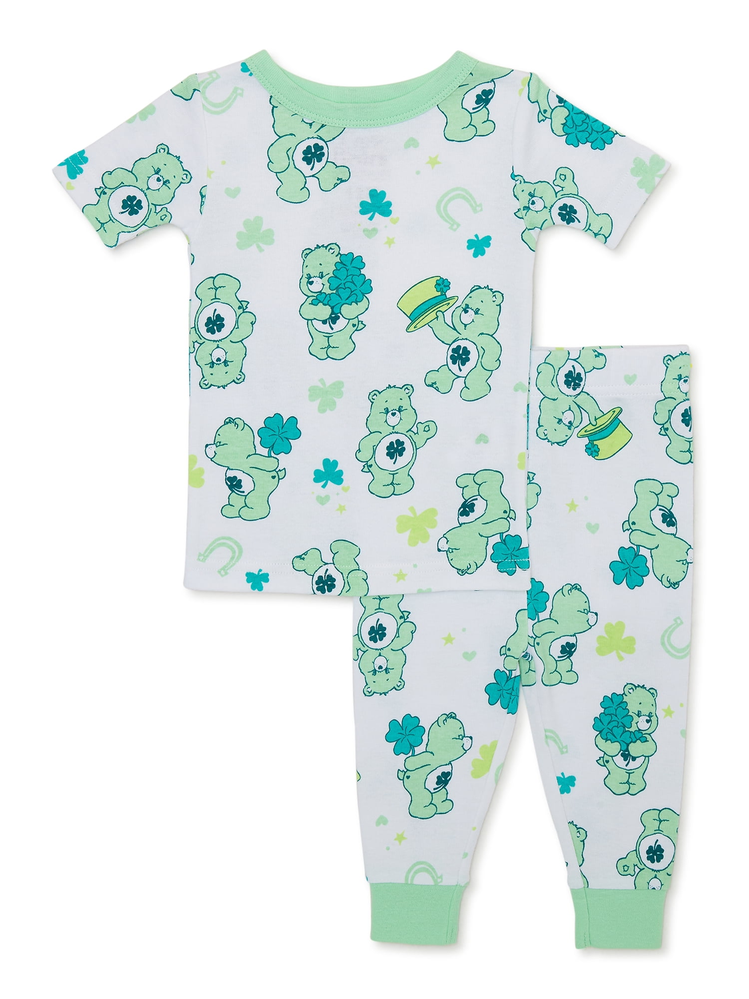 Care Bears Toddler Unisex St. Patrick's Day, 2-Piece Pajama Set, Sizes 12M-5T