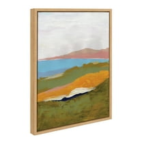 Kate and Laurel Sylvie Tuscan Framed Canvas Wall Art by Nikita Jariwala, 18x24 Natural, Colorful Abstract Landscape Nature Art for Wall