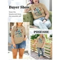 thumbnail image 4 of XCHQRTI Butterfly Graphic Plus T-Shirts Women Graphic Casual Shirt Summer Short Sleeve Tee, 4 of 9