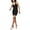 Black, variant on Womens Black Textured Pullover Unlined Scoop Back Sleeveless Scoop Neck Mini Cocktail Body Con Dress XXL