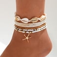 thumbnail image 1 of LSLJS Bohemian Beach Anklet With Shells Multi-Layer Adjustable EcoFriendly Ankle Bracelet For Women Natural Bead Jewelry For Summer Vacations, 1 of 9