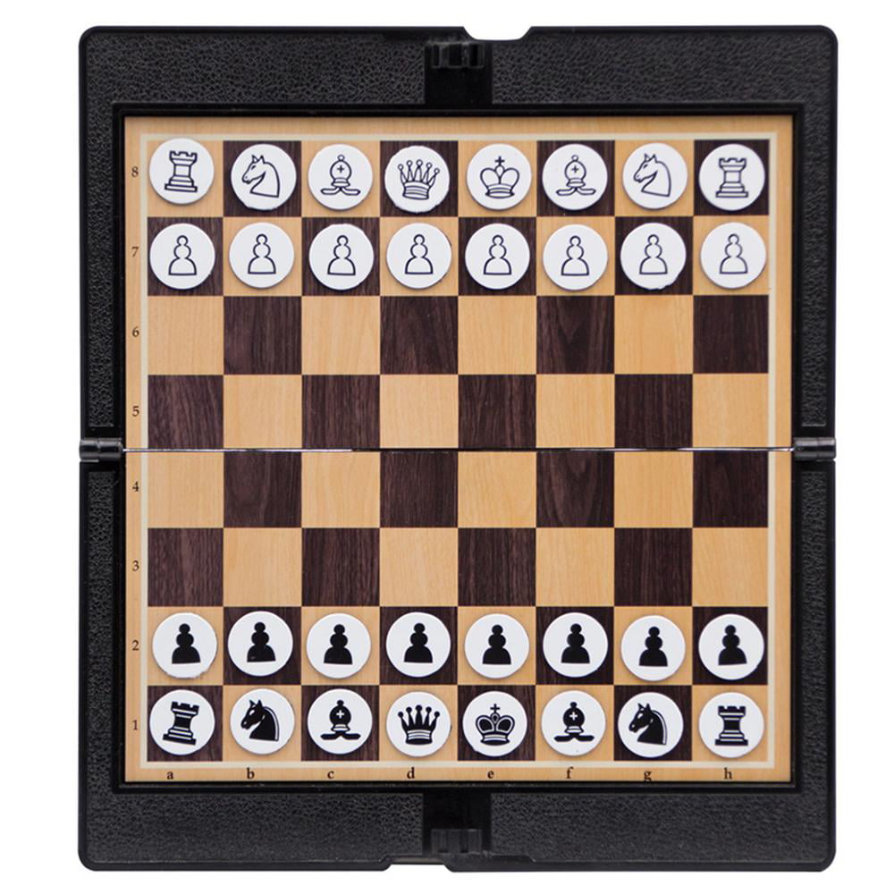 Foldable Mini Travel Magnetic Chess Folding Portable Wallet Set Board Games 