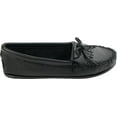 thumbnail image 3 of Minnetonka Women's Deerskin Soft-T Moccasin,Black Deerskin,7.5 M US, 3 of 5