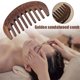 thumbnail image 3 of Natural comb Wooden wide tooth hair comb detangler Sandalwood Waist comb I7 X5L1, 3 of 7