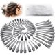 thumbnail image 1 of 60 pinzas de metal con forma de pico de pato para peinar el cabello de mujer, horquillas plateadas para cabello largo, pinzas de cocodrilo para rizos de cabello grueso, para salón de belleza., 1 of 5