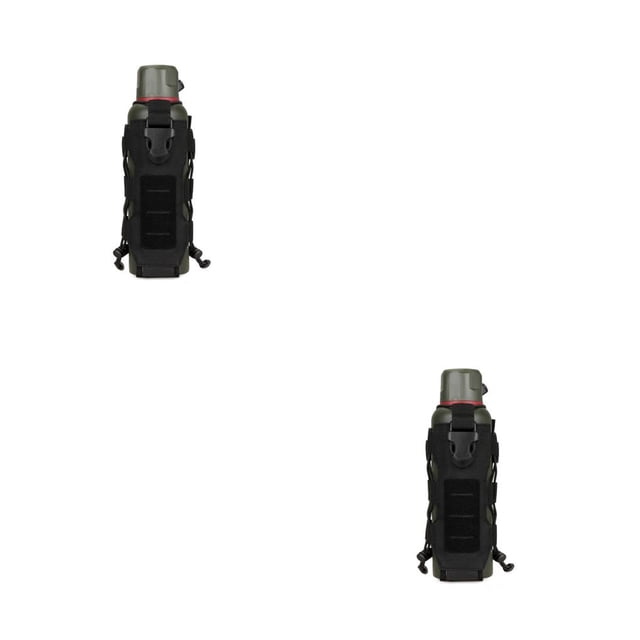 Yuarrent Bolsa exterior para botella de agua, portátil, de Color sólido, reutilizable, lavable, para escalada en roca, bolsa deportiva, soporte para Negro 2piezas Yuarrent CBP490762