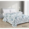thumbnail image 3 of Plazatex Luxurious Ultra Soft Lightweight Dempsey Printed Blanket Queen Light Blue, 3 of 5