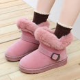 thumbnail image 5 of GUOBIOZIY Women's Low-Heeled Mid Calf Boots-Winter Warm Retro Girls Boots Ankle Shoes (Pink,11-11.5 Y), 5 of 7