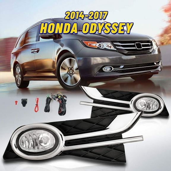 Winjet Driving Fog Lights For 2014 2015 2016 2017 Honda Odyssey Clear Bumper Fog Lamps Assembly Switch Wiring