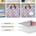 thumbnail image 4 of Yayeee Foldable Storage Basket for Shelves with Handles Waterproof Cloth Bins, Pink Art Pattern, 4 of 7
