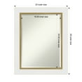 thumbnail image 4 of Amanti Art Eva White Gold Framed Wall Mirror - 21.25 x 25.25 in, 4 of 10