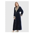 thumbnail image 2 of Unisex Long Toba Albornoz Salón Invierno Otoño Casual Casual Camisón Campo de dormir Ropa de dormir Piel transpirable Elástico Housecoat azul marino M Monstrate  HA011311-10, 2 of 7