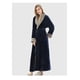 thumbnail image 2 of Unisex Long Toba Albornoz Salón Invierno Otoño Casual Casual Camisón Campo de dormir Ropa de dormir Piel transpirable Elástico Housecoat azul marino L Yuarrent HA011311-11, 2 of 7