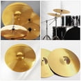 thumbnail image 2 of OULII Cymbales à Main Cymbale Crash Laiton Doré Rondes Performance Musicale 1 Ensemble, 2 of 6