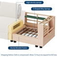 thumbnail image 3 of IdealHouse 136" Oversized Modular Sectional Sofa, U Shaped Convertible Chenille Sofa for Living Room, Apartment, Beige (4 Seater with 2 Movable Ottomans), 3 of 8