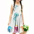 thumbnail image 6 of SGFCWSX Girls Sleeveless Dress Crew Neck A-Line Floral Print Summer Party Dresses for Kids Multicolor Size 9-10 Years, 6 of 6