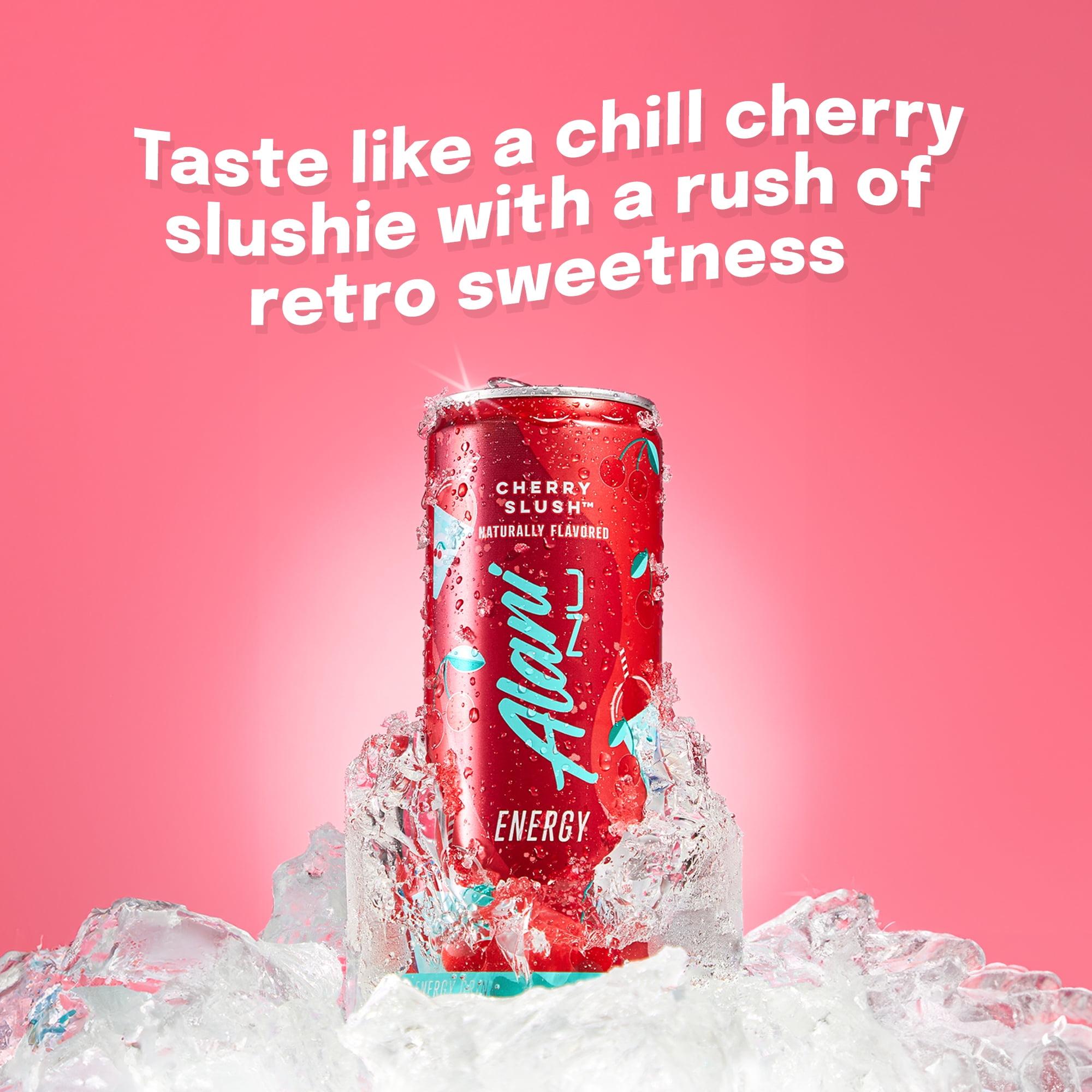 Alani Nu Sugar Free Energy Drink, Cherry Slush, 12 fl oz, 6 Pack, Cans, 200mg Caffeine