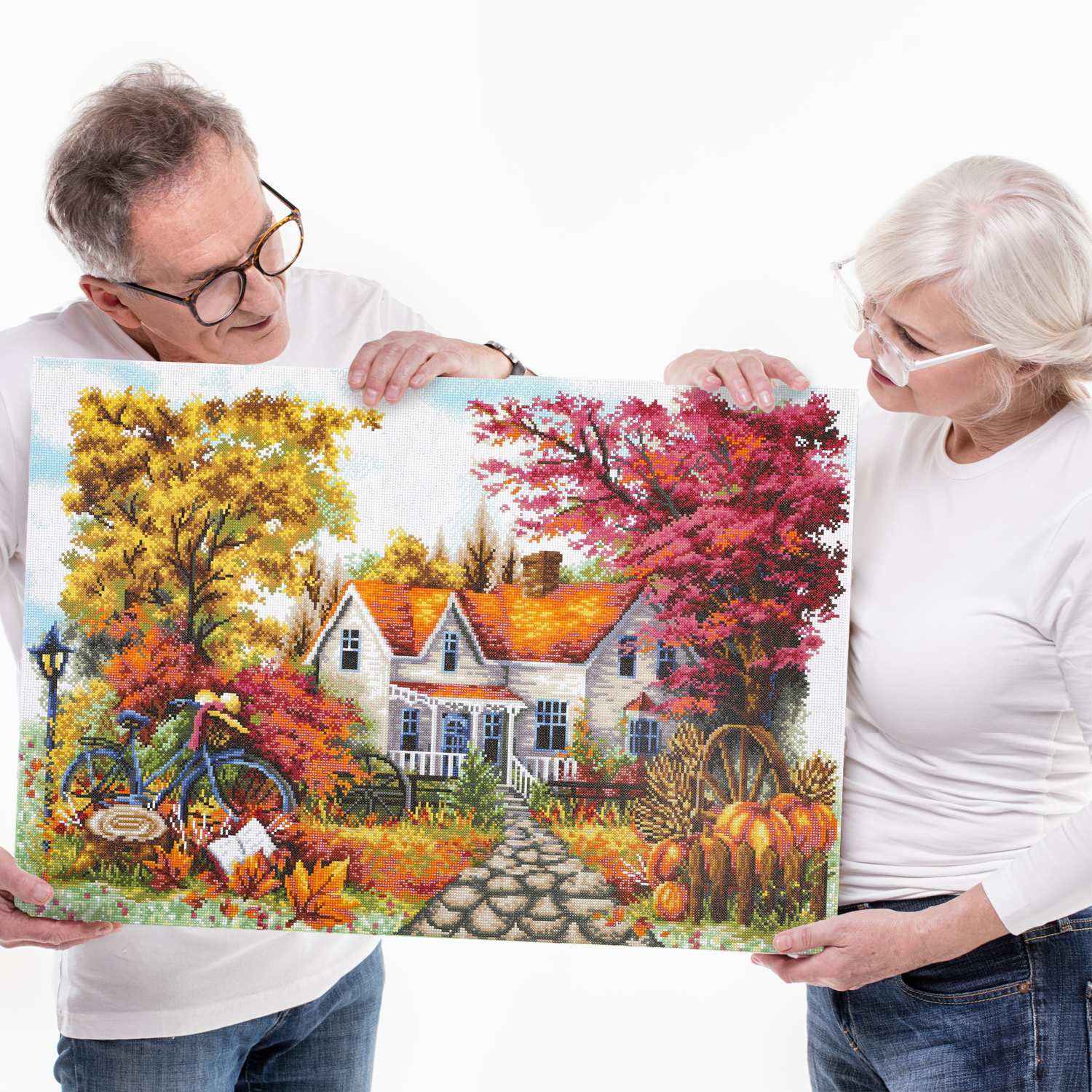 Diamond Dotz Autumn Days Diamond Painting Kits for Adults - Diamond Art Kits a Relaxing Creative Craft Kit with Dotz Gems 24x35.4