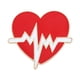 thumbnail image 1 of Broche con forma de corazón rojo de dibujos animados creativos, 1 of 1