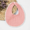 thumbnail image 2 of hengsof Baby boy's Everyday Bib, Stylish Lace Trim Solid Color Soft Cotton Gauze Comfortable Bib, Suitable for Infants, 2 of 4