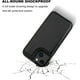 thumbnail image 5 of Compatible con iPhone 13 Funda tipo cartera con tarjetero, funda de piel sintética con ranuras para tarjetas, doble cierre magnético, cubierta duradera a prueba de golpes de 6,1 pulgadas (negro) JM, 5 of 5