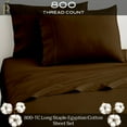 thumbnail image 2 of Truck Size 42" X 80" | 800-TC Egyptian Cotton Sheet Set 8 inch Deep Pockets - Made for RV - Chocolate Color, 2 of 7