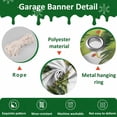 thumbnail image 6 of Fsddascl 7 x 16 Ft Christmas Garage Door Cover, Christmas Tree Large Garage Door Banner, Green Golden Xmas Tree Snowflake Hanging Garage Mural Background for Indoor Outdoor Xmas Party Supplies, 6 of 9