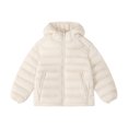 thumbnail image 2 of Jalioing Puffer Jacket for Kids Winter Lightweight Long Sleeve Zipper Up Thermal Coat Solid Color Hooded Puffy Outerwear, 2 of 7