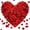 Big Red Dot Black, variant on Rose Petals, Artificial Flower Petals Fake Rose Petals Silk Red Rose Petals for Valentine's Day,Romantic Night,Wedding,Proposal Anniversary Flower Decorations (Green, 1000pcs)